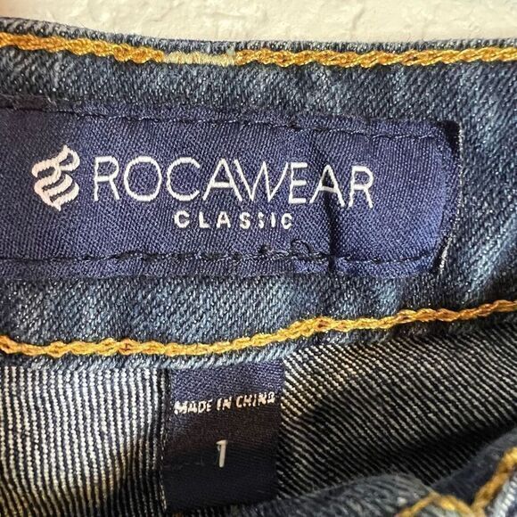 Rocawear Women's Classic Jeans Skinny Paint Pocket Stretch Mid Rise Denim Size 1 - Picture 5 of 8